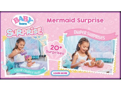 Baby Born Surprise Mermaid Surprise: лялька-русалочка і 20 сюрпризів