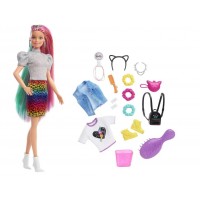Лялька Барбі Леопард Райдужні волосся Barbie Leopard Rainbow Hair Doll